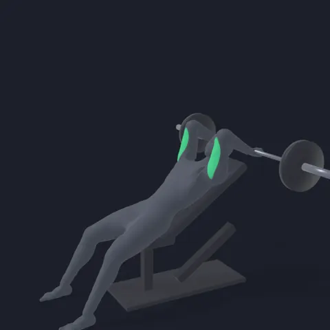 Barbell Incline Triceps Extension demo