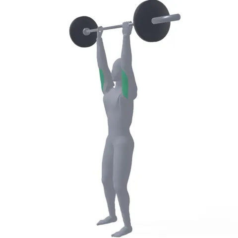 Barbell Standing Triceps Extension demo