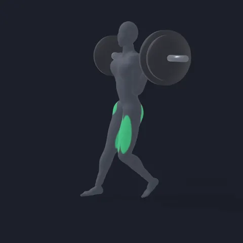 Barbell Walking Lunge demo
