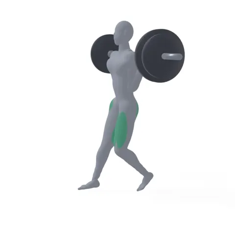 Barbell Walking Lunge demo