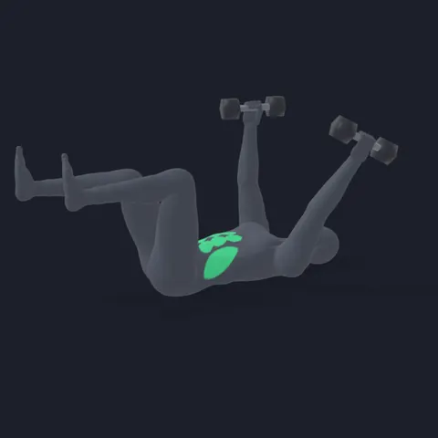 Dead Bug with Dumbbells demo
