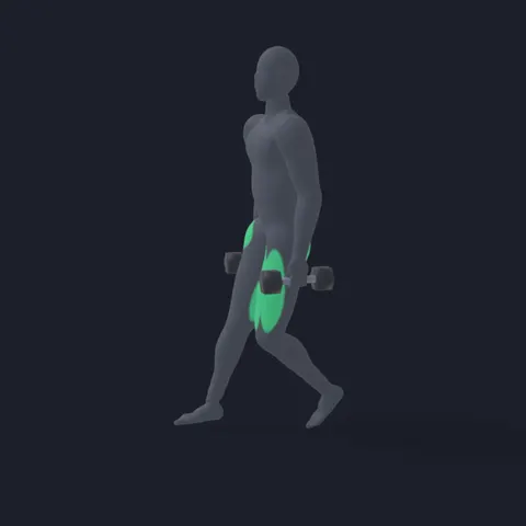 Dumbbell Walking Lunge demo