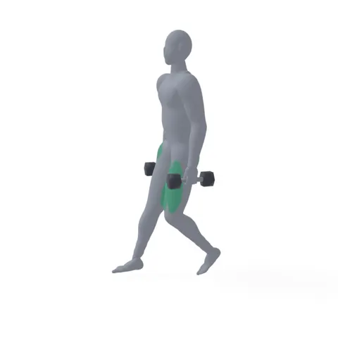 Dumbbell Walking Lunge demo