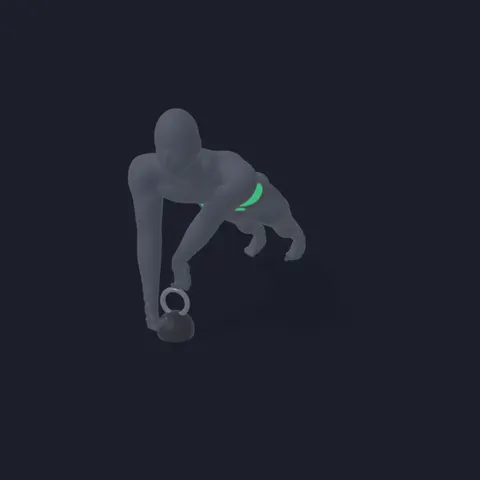 Kettlebell Plank Pull Through demo