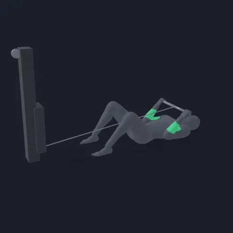 Lying Bicep Cable Curl on Floor demo