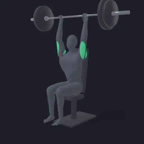 Seated Barbell Overhead Press demo