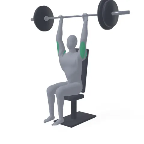 Seated Barbell Overhead Press demo
